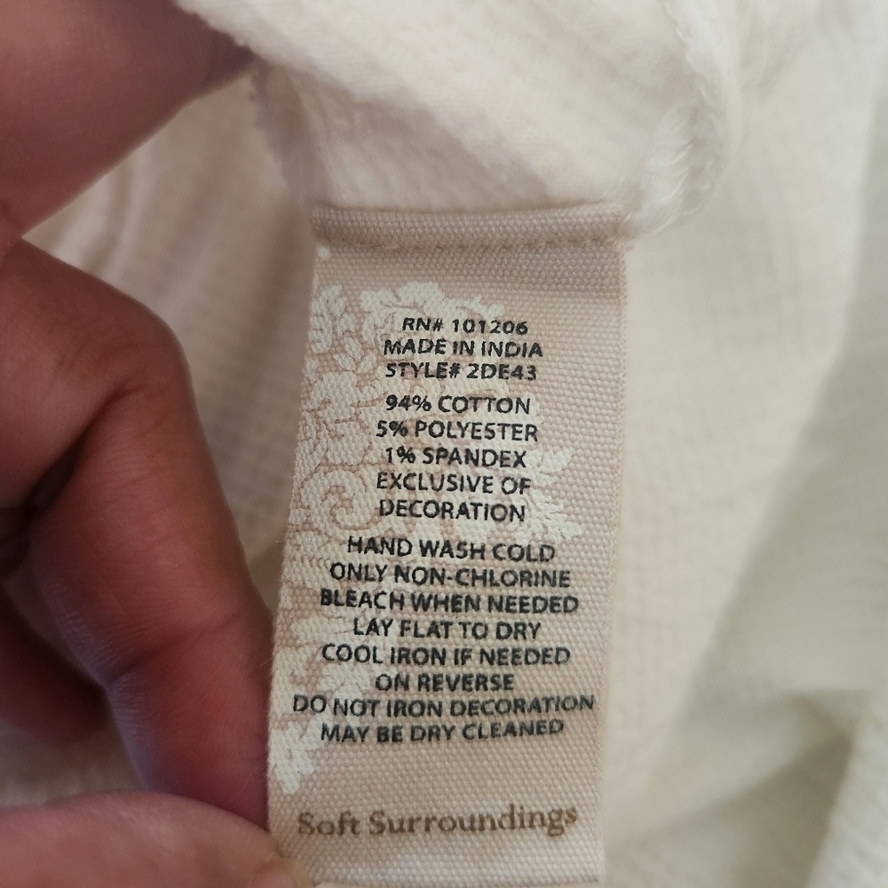 SOFT SURROUNDINGS CANARY ISLAND TUNIC SIZE M - Picture 8 of 8
